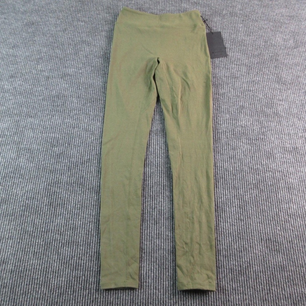 ALLWEAR Leggings Womens 4 Green Ankle Mid Rise 24x29.5* Elastic Waist Yoga NWT